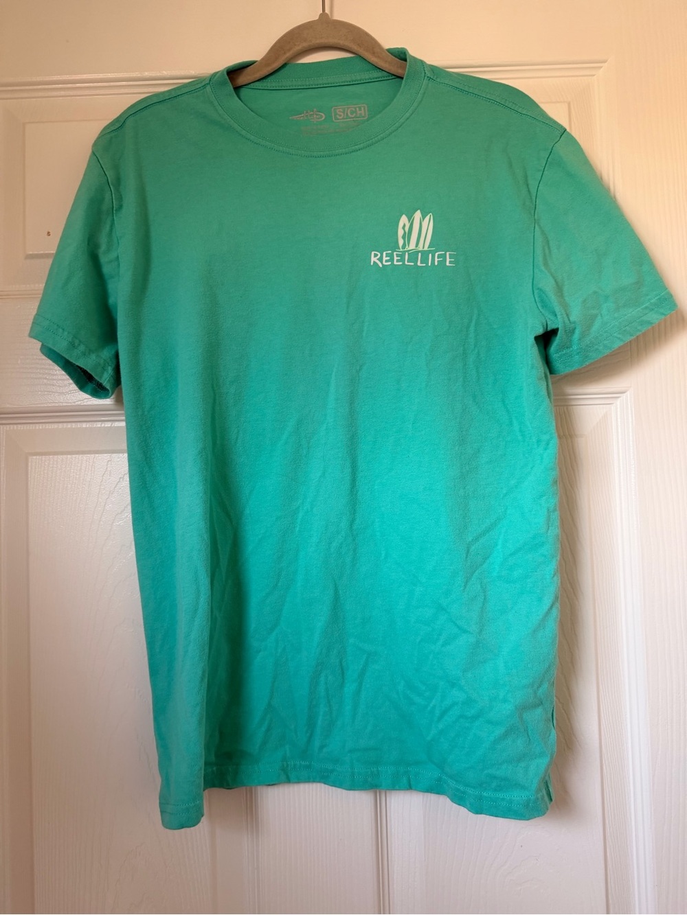 ReelLife Short-Sleeve Crew Tee in Aqua Green
